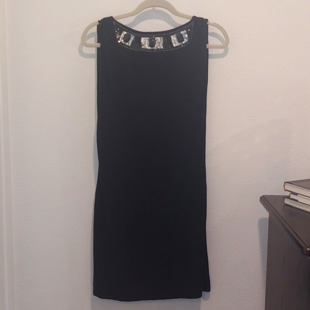 Zara Sequined low back knit dress size medium